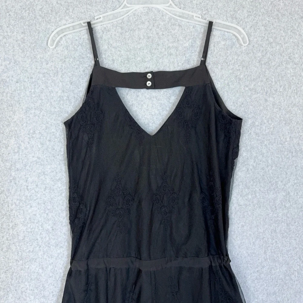 Chaser Romper Black Lace Size Small Spaghetti Straps Adjustable Cinch Waist NWT - Picture 9 of 16